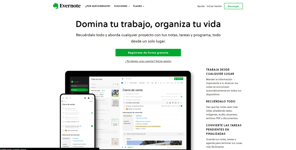 ¿Cuáles son las Mejores Aplicaciones Móviles para Empresas? 7 Evernote